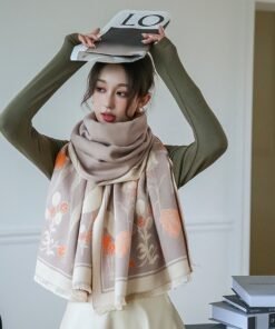 Khăn quàng cổ cao cấp len Cashmere cho nữ KQ-WD02 làm quà tặng bạn gái, sếp nữ, mẹ, cô, dì, chị - em gái...