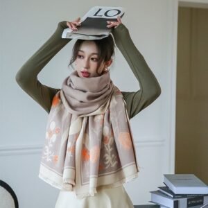 Khăn quàng cổ cao cấp len Cashmere cho nữ KQ-WD02 làm quà tặng