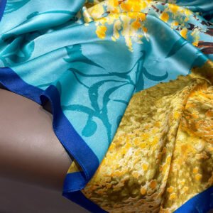 Khăn lụa đi biển cao cấp họa tiết hình hoa làm quà tặng bạn gái, sếp nữ, mẹ, cô, dì, chị - em gái...