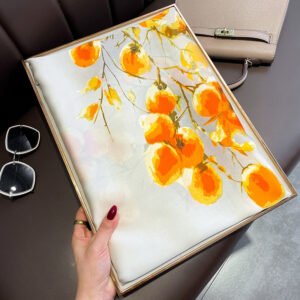 Khăn lụa đi biển cao cấp họa tiết hình hoa WDKL2 làm quà tặng bạn gái, sếp nữ, mẹ, cô, dì, chị - em gái...