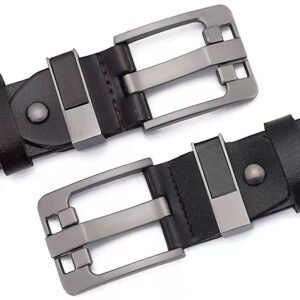 Thắt lưng da bò phong cách Âu - Mỹ màu nâu TLD-WD03 quà tặng cao cấp