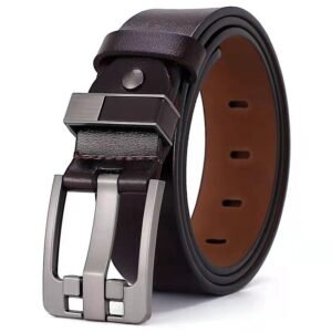 Thắt Lưng Da Bò Phong Cách Âu – Mỹ Màu Nâu TLD-WD03