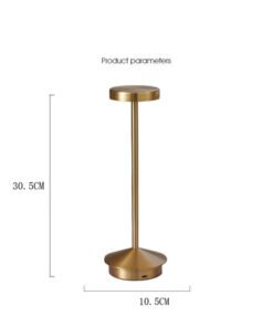 Đèn bàn cảm ứng màu vàng bằng nhôm nguyên khối WL990 cao cấp làm quà tặng tân gia, về nhà mới...
