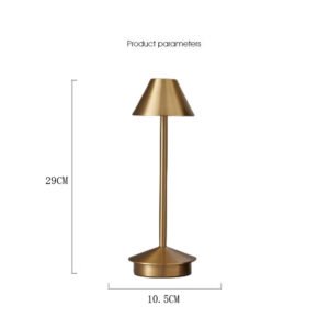 Đèn bàn cảm ứng màu vàng bằng nhôm nguyên khối WL991 cao cấp làm quà tặng tân gia, về nhà mới...