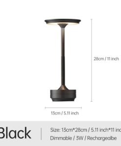 Đèn LED Dáng Đứng Bằng Nhôm Nguyên Khối (màu đen) làm quà tặng tân gia, về nhà mới...