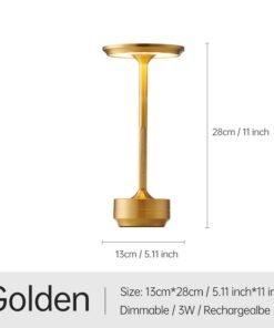 Đèn LED Dáng Đứng Bằng Nhôm Nguyên Khối (màu vàng) làm quà tặng tân gia, về nhà mới...