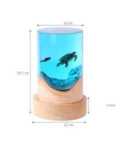 Đèn trang trí bằng gỗ kết hợp Epoxy hình trụ làm quà sinh nhật, quà lưu niệm, giáng sinh, trang trí - decor...