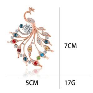 Ghim cài áo hình phượng hoàng đính đá sang trọng làm quà tặng cho Sếp nữ, Mẹ, Cô Giáo
