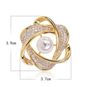 Ghim cài áo màu vàng hình cầu vồng đính đá cao cấp làm quà tặng bạn gái, sếp nữ, mẹ, cô, dì, chị - em gái...