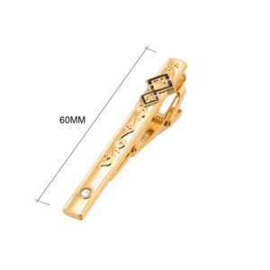 Kẹp cà vạt Nam cao cấp đính đá KCV008 màu vàng làm quà tặng bạn trai, sếp nam, bố, anh trai...