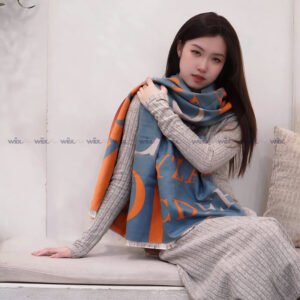 Khăn Len Cashmere Cao Cấp Cho Nữ Họa Tiết Chữ Cái TWD001