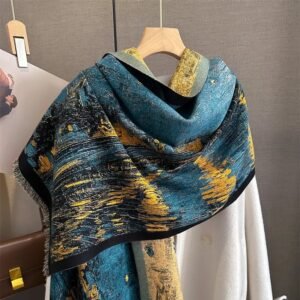 Khăn nữ len Cashmere cao cấp KQVG-WD001 phong cách Van Gogh làm quà tặng Bạn gái, Cô giáo, Sếp nữ,...