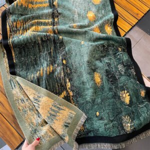 Khăn nữ len Cashmere cao cấp KQVG-WD003 phong cách Van Gogh làm quà tặng