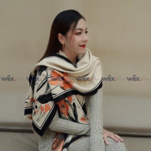 Khăn quàng cổ cao cấp len Cashmere cho nữ KQ-WD01 làm quà tặng