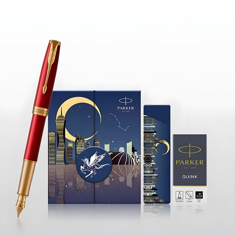 Bộ quà bút ký Parker SON Lacque Red GT TB 1950774 ngòi vàng 18K 16 Bộ quà bút ký Parker SON Lacque Red GT TB 1950774 ngòi vàng 18K