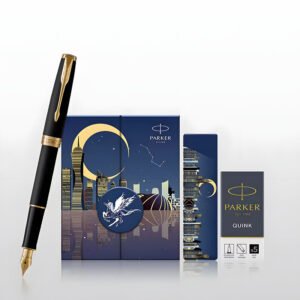 Bộ quà bút ký Parker SON Matte Black GT TB 1950875 mạ vàng 18k