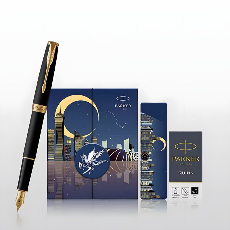 Bộ quà bút ký Parker SON Matte Black GT TB 1950875 mạ vàng 18k 14 Bộ quà bút ký Parker SON Matte Black GT TB 1950875 mạ vàng 18k