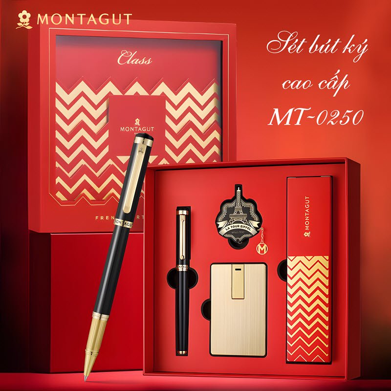 Bộ quà tặng bút ký cao cấp MT0250 màu đen 14 Bộ quà tặng bút ký cao cấp MT0250 màu đen