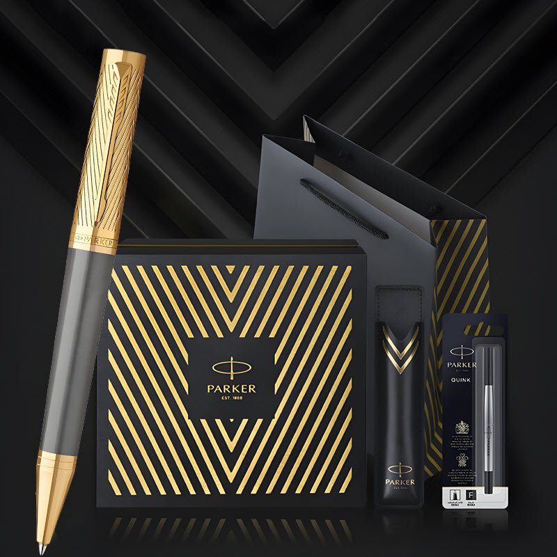 Bộ quà tặng bút ký Parker Ingenuty Prestij Arrow kèm bao da và 1 ngòi thay thế 12 Bộ quà tặng bút ký Parker Ingenuty Prestij Arrow kèm bao da và 1 ngòi thay thế