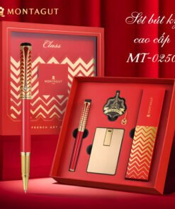 Bộ quà tặng bút ký cao cấp MT0250 màu đỏ Relief