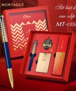 Bộ quà tặng bút ký cao cấp MT0250 màu xanh Relief