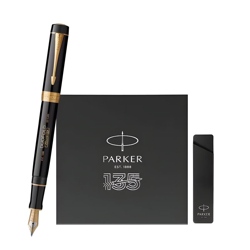 Bút máy ký tên Parker Duofold phiên bản kỷ niệm 135 năm hãng ngòi vàng 18k thân mạ vàng 23k 14 Bút máy ký tên Parker Duofold phiên bản kỷ niệm 135 năm
