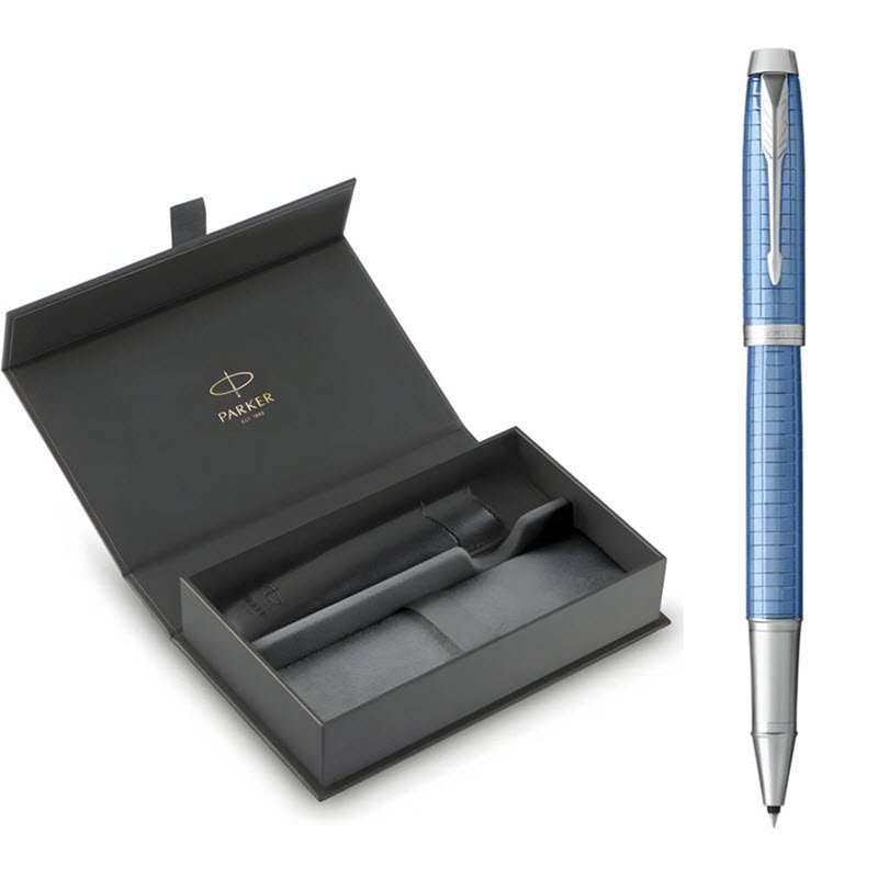 Bộ quà tặng bút ký Parker IM PRM X Blue CT TB4 1975589 kèm bao da 20 Bộ quà tặng bút ký Parker IM PRM X Blue CT TB4 1975589 kèm bao da