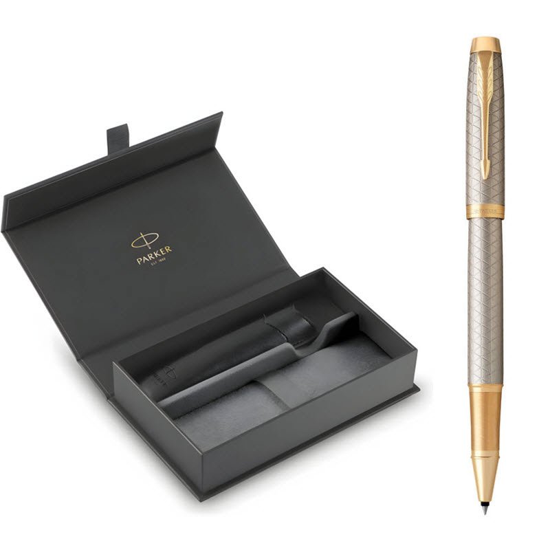 Bộ quà tặng bút ký Parker IM PRM X Grey GT TB4 1975587 kèm bao da 20 Bộ quà tặng bút ký Parker IM PRM X Grey GT TB4 1975587 kèm bao da