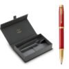 Bộ quà tặng bút ký Parker IM PRM X Red GT TB 2143465Z kèm bao da
