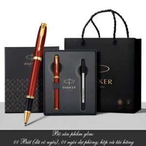 Set bút bi ký Parker IM Red Fountain cao cấp làm quà tặng