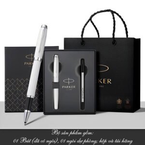 Set bút bi ký Parker IM X-White LQ CT TB4-1975582 cao cấp làm quà tặng