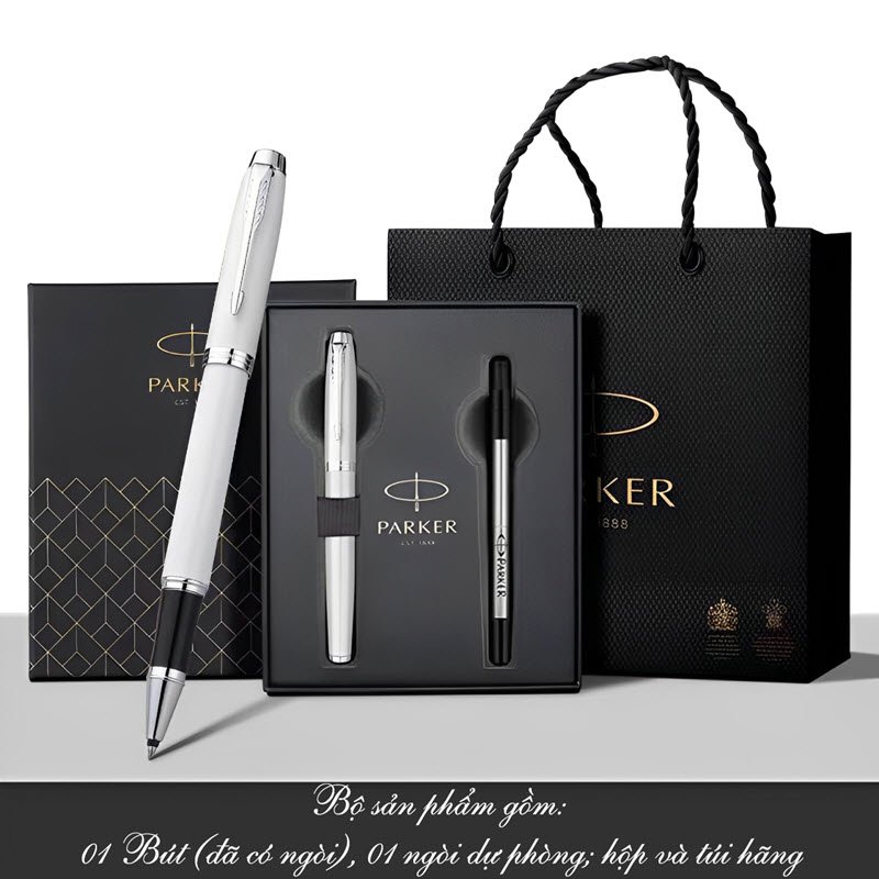 Set bút bi ký Parker IM X-White LQ CT TB4-1975582 cao cấp làm quà tặng 14 Set bút bi ký Parker IM X-White LQ CT TB4-1975582 cao cấp làm quà tặng