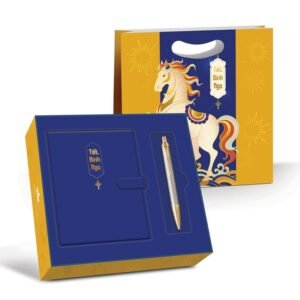 Bộ Quà Tết Doanh Nghiệp “Tết Bính Ngọ” Cao Cấp Set Bút Ký Kèm Sổ Da