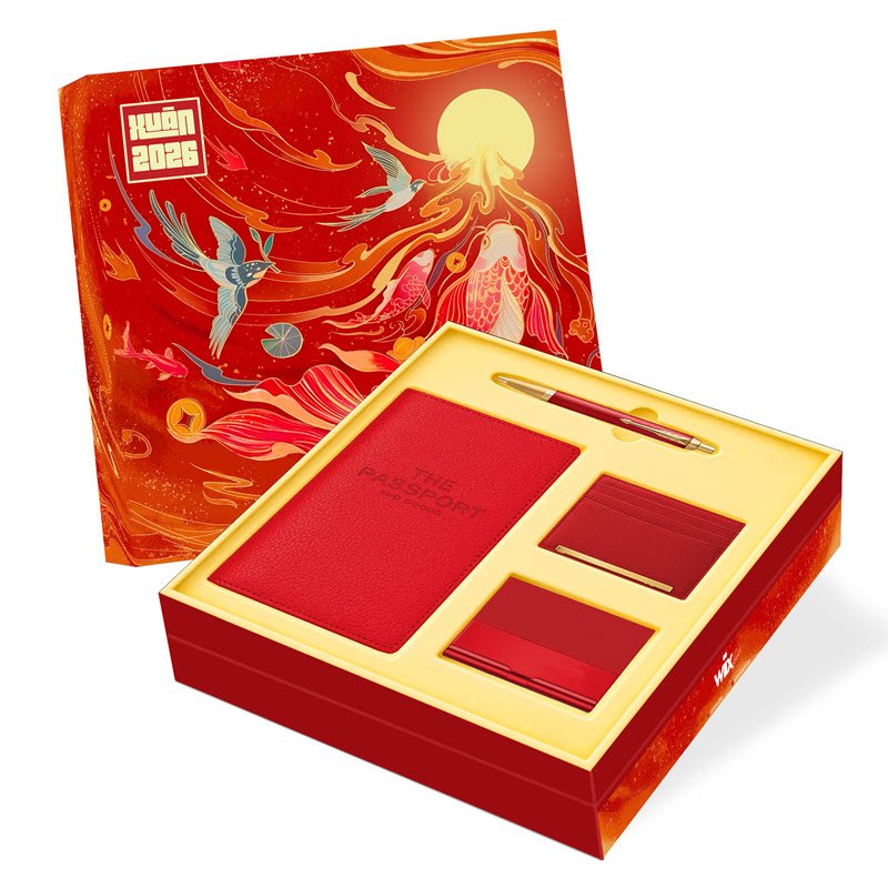 Bộ quà "XUÂN PHÚ QUÝ" cao cấp làm quà Tết 2026 18 Bộ quà "XUÂN PHÚ QUÝ" cao cấp làm quà Tết 2026