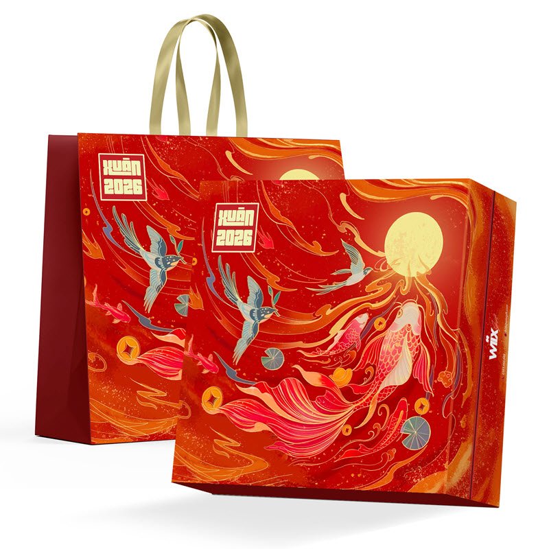 Bộ quà "XUÂN PHÚ QUÝ" cao cấp làm quà Tết 2026