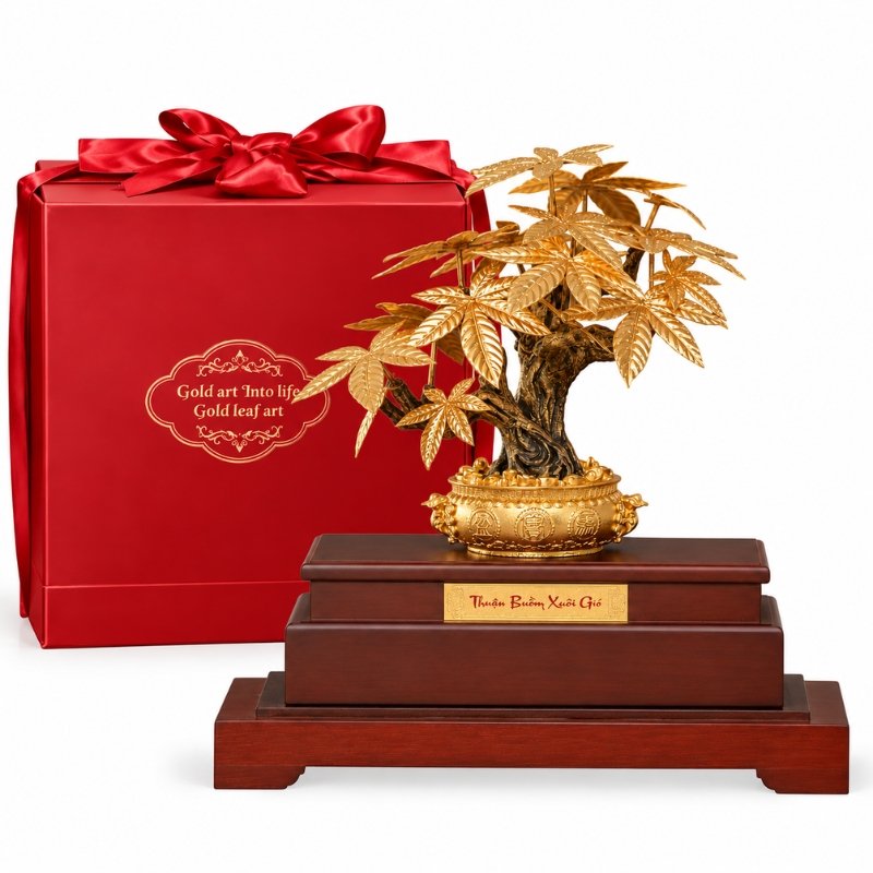 Cây Kim Ngân Phú Quý Dát Vàng 24K – Điểm Nhấn Văn Phòng, Gửi Lời Chúc Phát Triển Và Ý Nghĩa Thành Công
