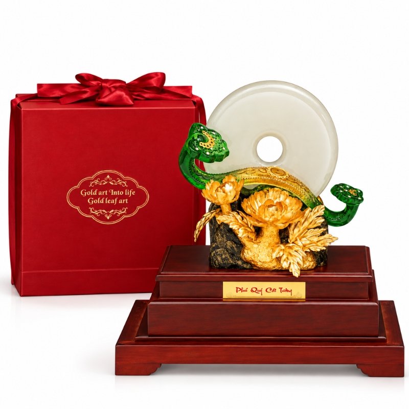 Vương Trượng Gậy Như Ý Dát Vàng 24K – Trang Trí Phòng Khách, Văn Phòng, Quà Tặng Biểu Tượng Quyền Uy Và Thuận Lợi