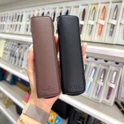 Bao da đựng bút cao cấp WA-BD001 màu nâu kèm hộp; giúp bảo vệ sản phẩm và cấu thành set quà