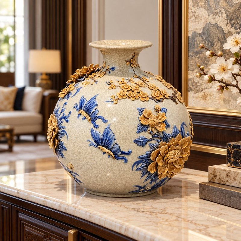 Bình Hút Lộc Công Đào Men Rạn Đắp Nổi 30cm – Vẻ Đẹp Chim Công Hoa Đào, Gửi Trao Lời Chúc Thành Công Và Viên Mãn 10 Bình Hút Lộc Công Đào Men Rạn Đắp Nổi 30cm – Vẻ Đẹp Chim Công Hoa Đào, Gửi Trao Lời Chúc Thành Công Và Viên Mãn
