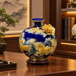 Bình Hút Lộc Mã Đáo Thành Công Vẽ Vàng 22cm – Tô Điểm Không Gian Sang Trọng, Gửi Gắm Lời Chúc Sự Nghiệp Hanh Thông