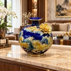 Bình Hút Lộc Mã Đáo Thành Công Vẽ Vàng 22cm – Tô Điểm Không Gian Sang Trọng, Gửi Gắm Lời Chúc Sự Nghiệp Hanh Thông
