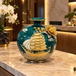 Bình Hút Lộc Thuận Buồm Xuôi Gió Xanh Lục Bảo 30cm – Tôn Vinh Không Gian Sống, Gửi Gắm May Mắn Và Thành Công