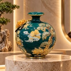 Bình Hút Lộc Thuận Buồm Xuôi Gió Xanh Lục Bảo 30cm – Tôn Vinh Không Gian Sống, Gửi Gắm May Mắn Và Thành Công