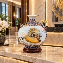 Bình Hút Lộc Vẽ Vàng Thuận Buồm Xuôi Gió Cao Cấp H35 – Gửi Gắm Lời Chúc Hanh Thông, Quà Tặng Khai Trương Và Tân Gia Ý Nghĩa
