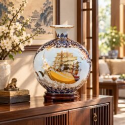Bình Hút Lộc Vẽ Vàng Thuận Buồm Xuôi Gió Cao Cấp H35 – Gửi Gắm Lời Chúc Hanh Thông, Quà Tặng Khai Trương Và Tân Gia Ý Nghĩa