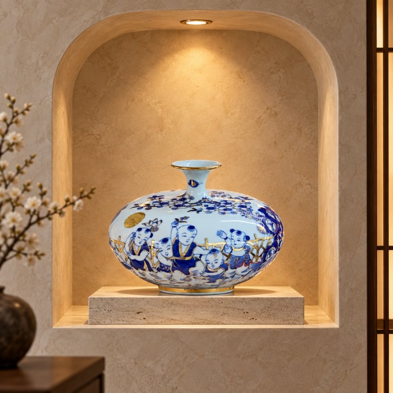 Bình Hút Lộc Vuốt Tay Vẽ Vàng 24K Cao 12cm – Bốn Mùa Đón Phúc, Gia Môn Hưng Thịnh, Quà Tặng Cát Tường 8 Bình Hút Lộc Vuốt Tay Vẽ Vàng 24K Cao 12cm – Bốn Mùa Đón Phúc, Gia Môn Hưng Thịnh, Quà Tặng Cát Tường