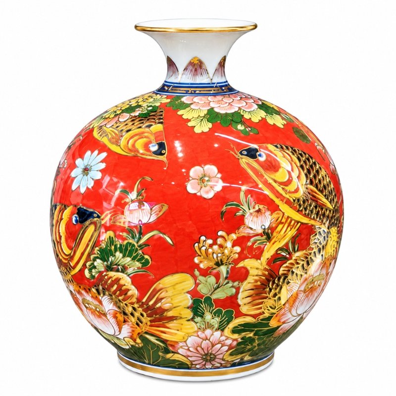 Bình Hút Tài Lộc Cá Huyết Rồng Cao 30cm – Quà Tặng Khai Trương, Tân Gia Cao Cấp Gửi Gắm Lời Chúc Phát Đạt Và Sung Túc