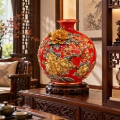 Bình Hút Tài Lộc Màu Đỏ Thuận Buồm Xuôi Gió 40cm – Điểm Nhấn Phong Thủy, Cầu Chúc Hanh Thông Và Thịnh Vượng