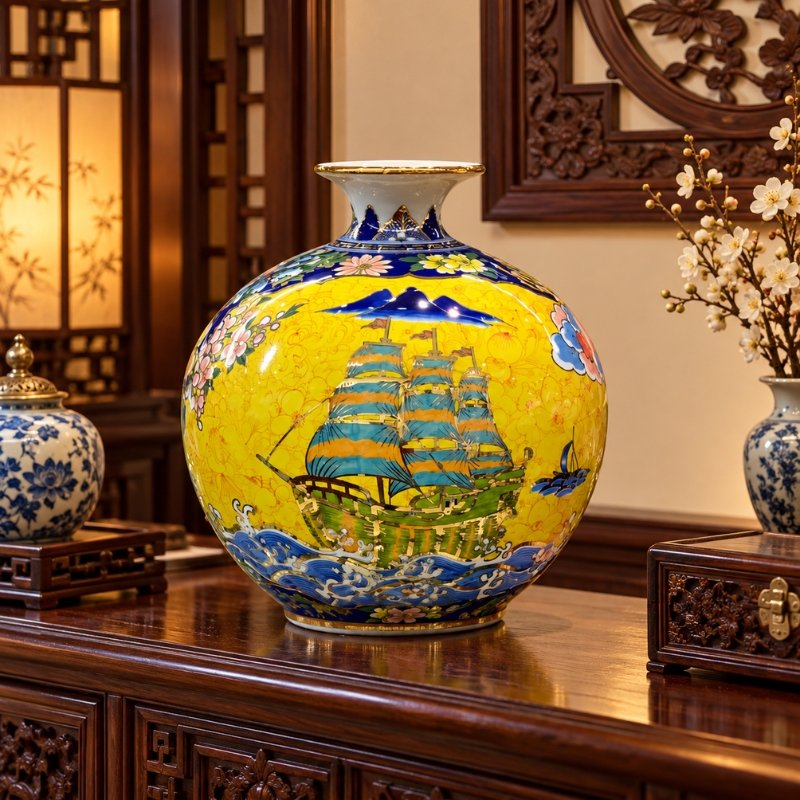 Bình Nhị Cảnh Công Đào Thuận Buồm Xuôi Gió 30cm - Sứ Bát Tràng Vẽ Vàng 24K, Tôn Vinh Phú Quý, Kiến Tạo Không Gian Thịnh Vượng 8 Bình Nhị Cảnh Công Đào Thuận Buồm Xuôi Gió 30cm - Sứ Bát Tràng Vẽ Vàng 24K, Tôn Vinh Phú Quý, Kiến Tạo Không Gian Thịnh Vượng