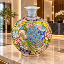 Bình Tài Lộc Nhị Cảnh Thuyền Công Bách Hoa 45cm – Gửi Gắm Lời Chúc Thuận Buồm Xuôi Gió, Quà Tặng Khai Trương Và Tân Gia Ý Nghĩa